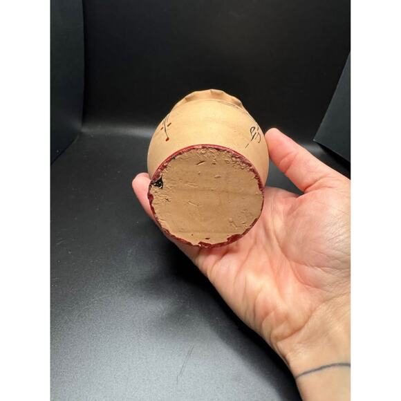 Vintage Handpainted Native American Small Clay Decorative Vase - Picture 7 of 9